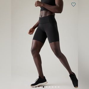 Athleta Ultimate Stash 7” Black Bike Shorts